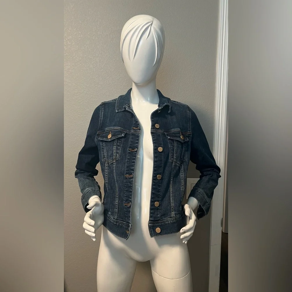 Liverpool Classic Dark Blue Jean Jacket side S - Picture 1 of 8